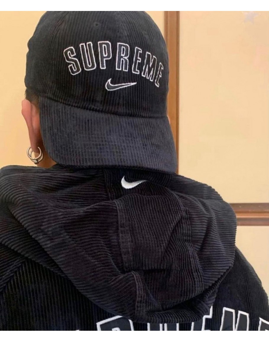 Supreme X Nike Arc Corduroy 6-Panel 'Black' | Supreme Nike Hat